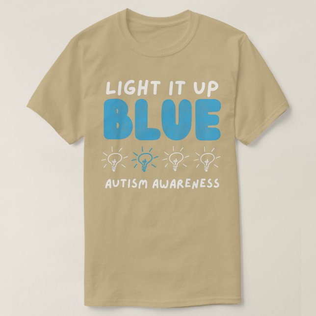 T-shirt Sensibilisation sur l'autisme Bleu (Design devant)