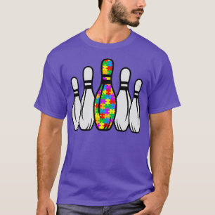 T-shirt Sensibilisation sur l'autisme Bowling Sport Puzzle