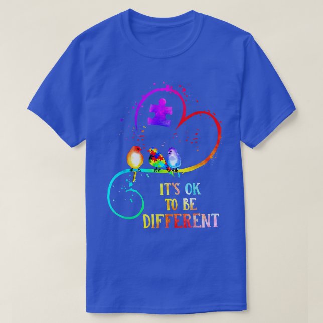 T-shirt Sensibilisation sur l'autisme C'Est OK D'Être Diff (Design devant)