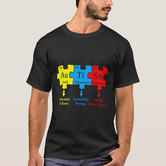 T-shirt Sensibilisation sur l'autisme chimique (Devant)