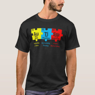 T-shirt Sensibilisation sur l'autisme Chimique Puzzle Élém