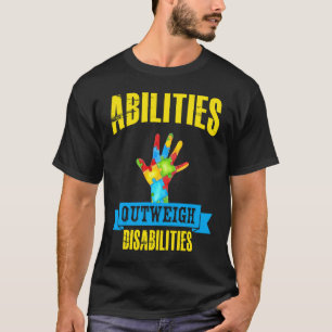 T-shirt Sensibilisation sur l'autisme Citation Capacités l