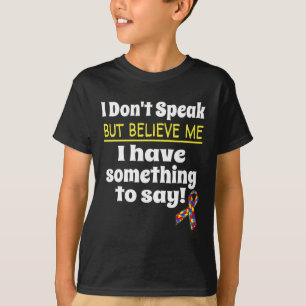 T-shirt Sensibilisation sur l'autisme Conscience non verba