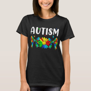 T-shirt Sensibilisation sur l'autisme Coquette Bow Sunflow