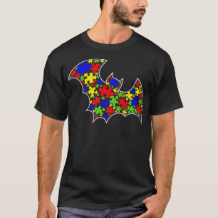 T-shirt Sensibilisation sur l'autisme Cute Bat Puzzle pièc