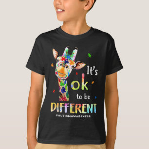 T-shirt Sensibilisation sur l'autisme Cute Giraffe Animal