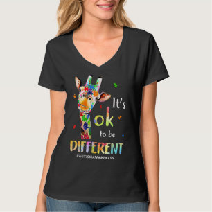 T-shirt Sensibilisation sur l'autisme Cute Giraffe Animaux