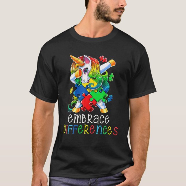 T-shirt Sensibilisation sur l'autisme Dabbing Dabbing Unic (Devant)