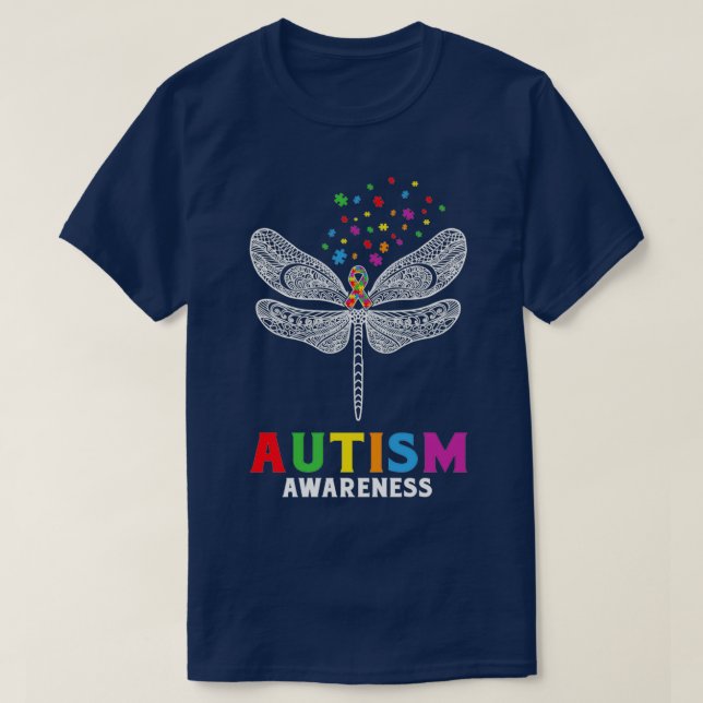 T-shirt Sensibilisation sur l'autisme de casse-tête de lib (Design devant)