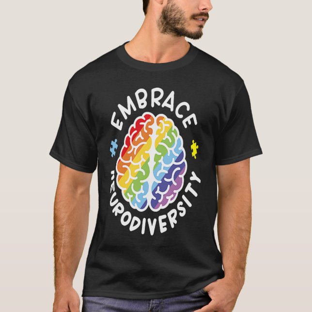 T-shirt Sensibilisation sur l'autisme de la pièce de réfle (Devant)