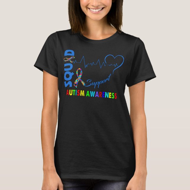 T-shirt Sensibilisation sur l'autisme de l'équipe de souti (Devant)
