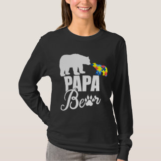 T-shirt Sensibilisation sur l'autisme de l'ours de Papa Au