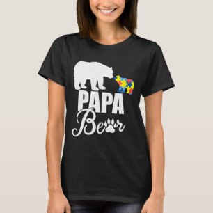 T-shirt Sensibilisation sur l'autisme de l'ours de Papa Au