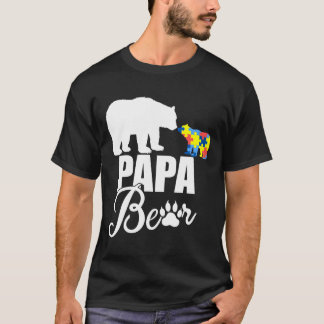 T-shirt Sensibilisation sur l'autisme de l'ours de Papa Au