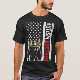 T-shirt Sensibilisation sur l'autisme de l'ours frère du d