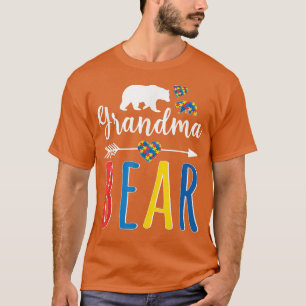 T-shirt Sensibilisation sur l'autisme de l'ours grand-mère