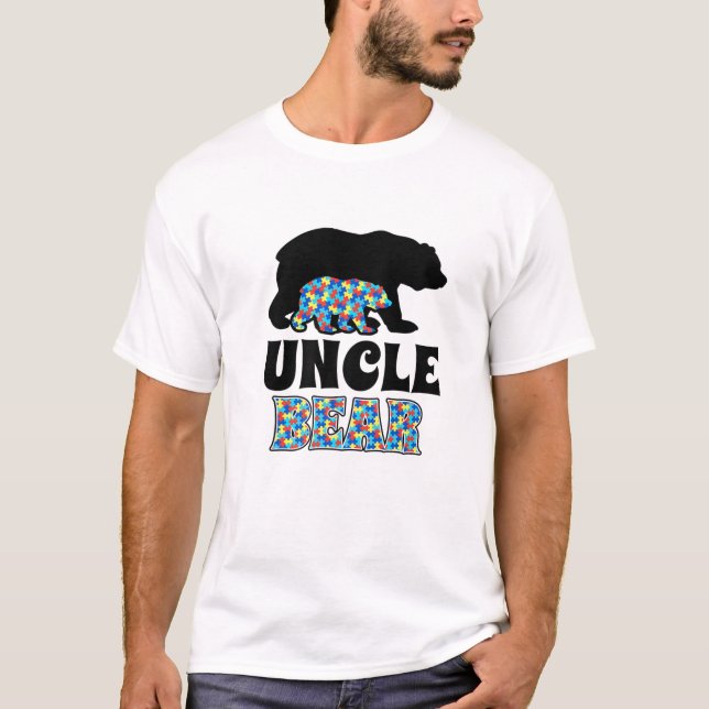 T-shirt Sensibilisation sur l'autisme de l'ours oncle (Devant)