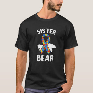 T-shirt Sensibilisation sur l'autisme de l'ours soeur Puzz