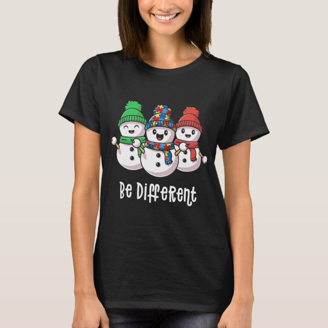 T-shirt Sensibilisation sur l'autisme de Noël (Devant)