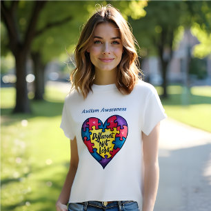 T-shirt Sensibilisation sur l'autisme "Différent pas moins