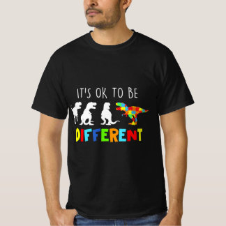 T-shirt Sensibilisation sur l'autisme Dinosaur Enfants Gar