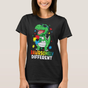 T-shirt Sensibilisation sur l'autisme Dinosaure radicaleme
