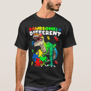 T-shirt Sensibilisation sur l'autisme Dinosaure Rawrsomeme