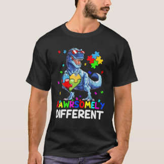 T-shirt Sensibilisation sur l'autisme Dinosaure Rawrsomeme