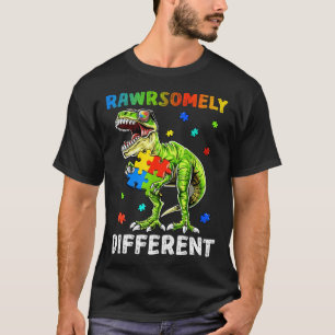 T-shirt Sensibilisation sur l'autisme Dinosaure Rawrsomeme