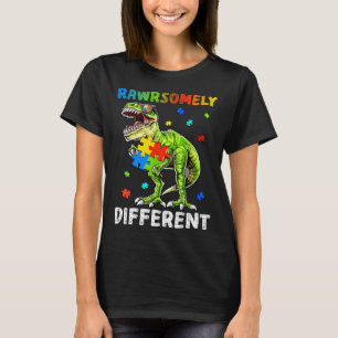 T-shirt Sensibilisation sur l'autisme Dinosaure Rawrsomeme