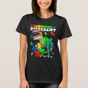 T-shirt Sensibilisation sur l'autisme Dinosaure Rawrsomeme