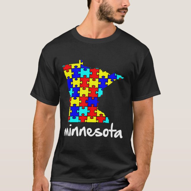 T-shirt Sensibilisation sur l'autisme du Minnesota (Devant)