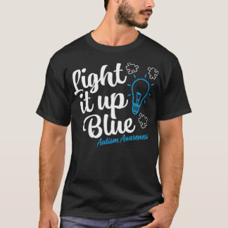 T-shirt Sensibilisation sur l'autisme Éclairer bleu Autism