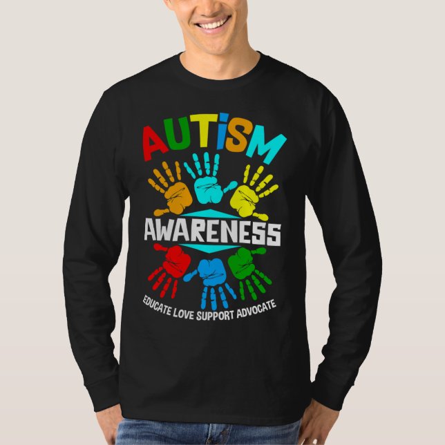 T-shirt Sensibilisation sur l'autisme Éduquer l'amour Supp (Devant)
