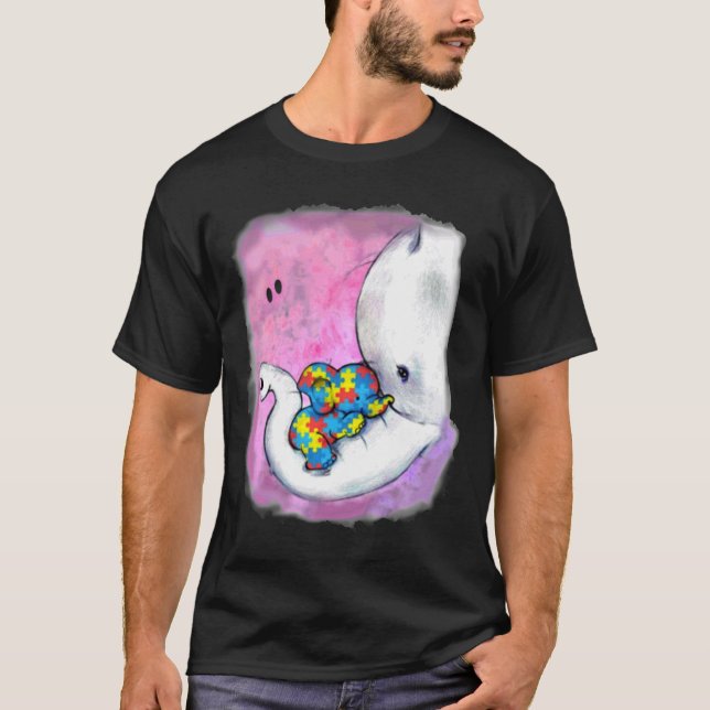 T-shirt Sensibilisation sur l'autisme Elephant 2018 (Devant)