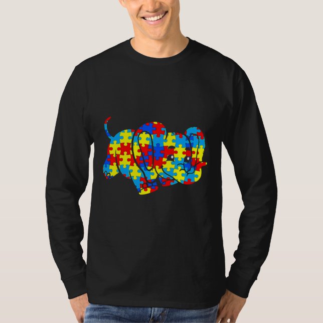T-shirt Sensibilisation sur l'autisme Elephant Cadeau (Devant)