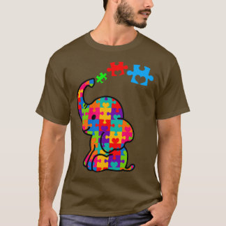 T-shirt Sensibilisation sur l'autisme Elephant Cadeau Cute