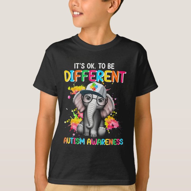 T-shirt Sensibilisation sur l'autisme Elephant Flower Il E (Devant)