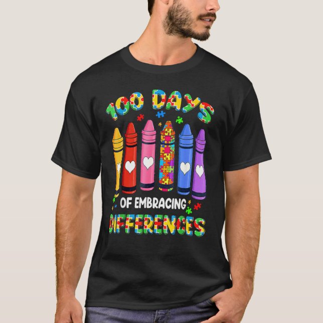 T-shirt Sensibilisation sur l'autisme Embrasser Différence (Devant)