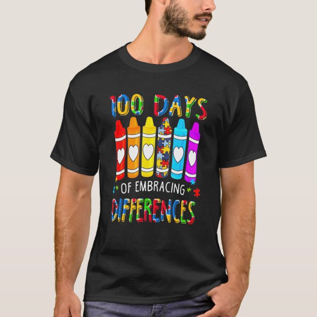 T-shirt Sensibilisation sur l'autisme Embrasser Différence (Devant)