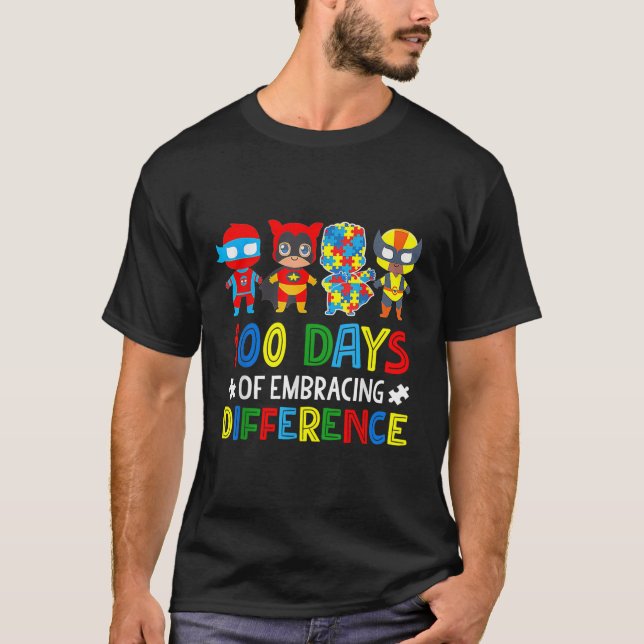 T-shirt Sensibilisation sur l'autisme Embrasser Différence (Devant)
