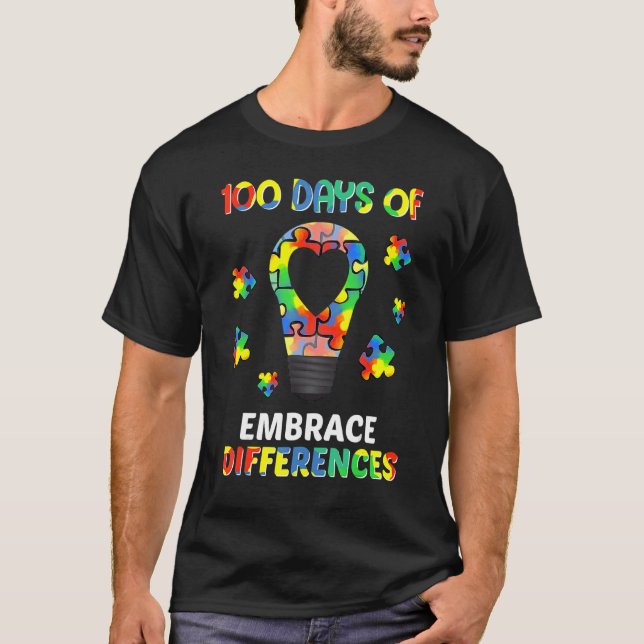 T-shirt Sensibilisation sur l'autisme Embrasser Différence (Devant)