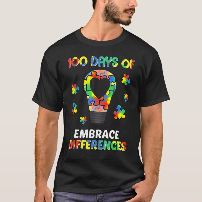 T-shirt Sensibilisation sur l'autisme Embrasser Différence (Devant)