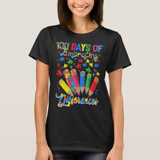 T-shirt Sensibilisation sur l'autisme Embrasser Différence (Devant)