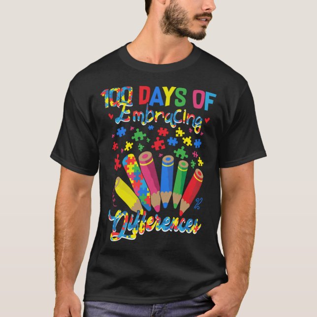 T-shirt Sensibilisation sur l'autisme Embrasser Différence (Devant)