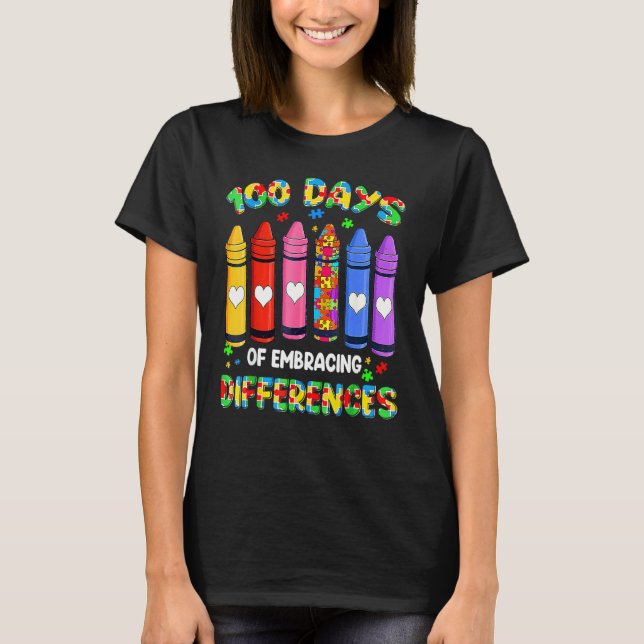 T-shirt Sensibilisation sur l'autisme Embrasser Différence (Devant)