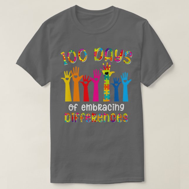 T-shirt Sensibilisation sur l'autisme Embrasser Les Différ (Design devant)