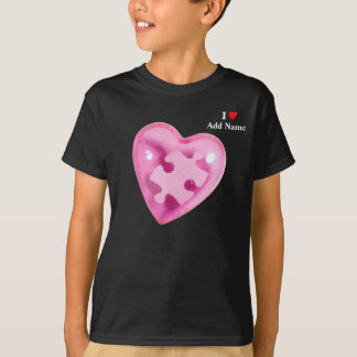 T-shirt Sensibilisation sur l'autisme Enfants Chemise rose