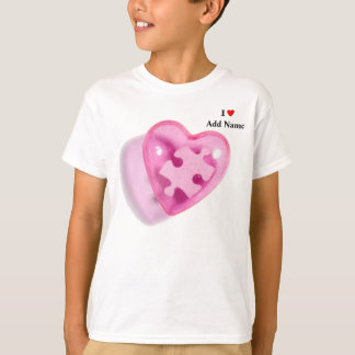 T-shirt Sensibilisation sur l'autisme Enfants Chemise rose