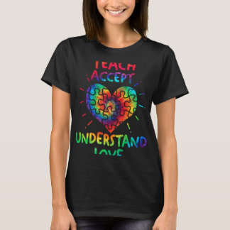 T-shirt Sensibilisation sur l'autisme Enseignant Accepter 